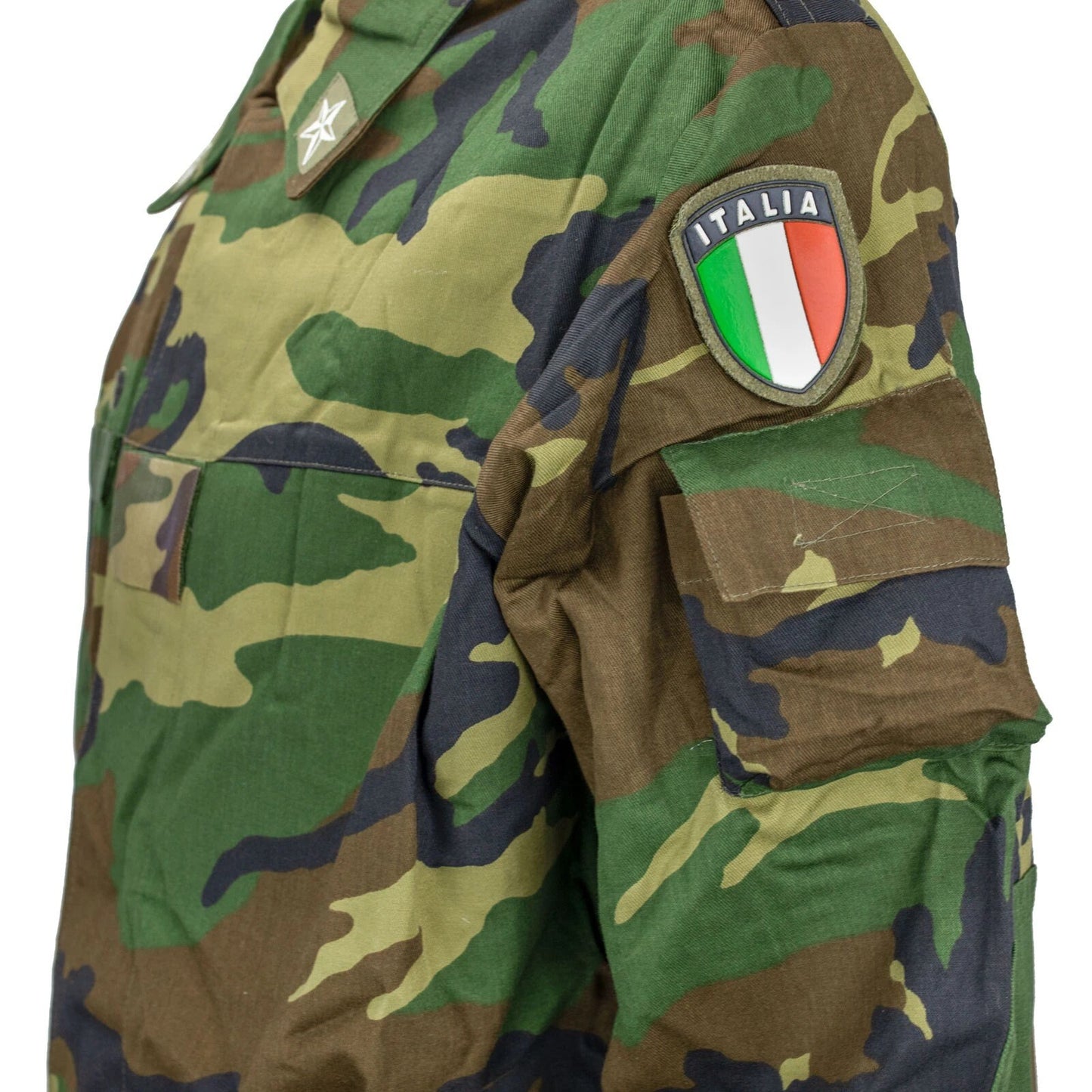 M-0119 Messenger Bag in Canvas and Italian Woodland camouflage