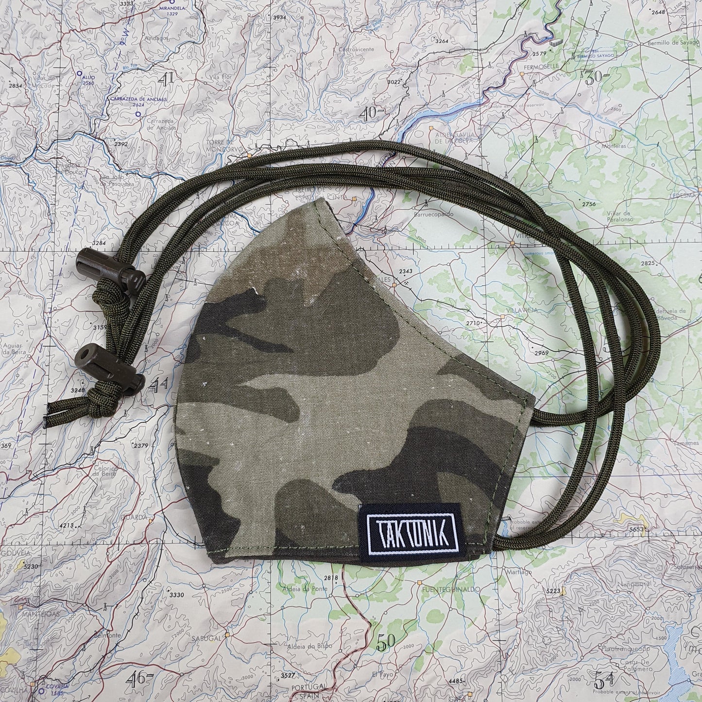 Face Mask - (TUR) "ERDL Leaf, brown" camouflage pattern