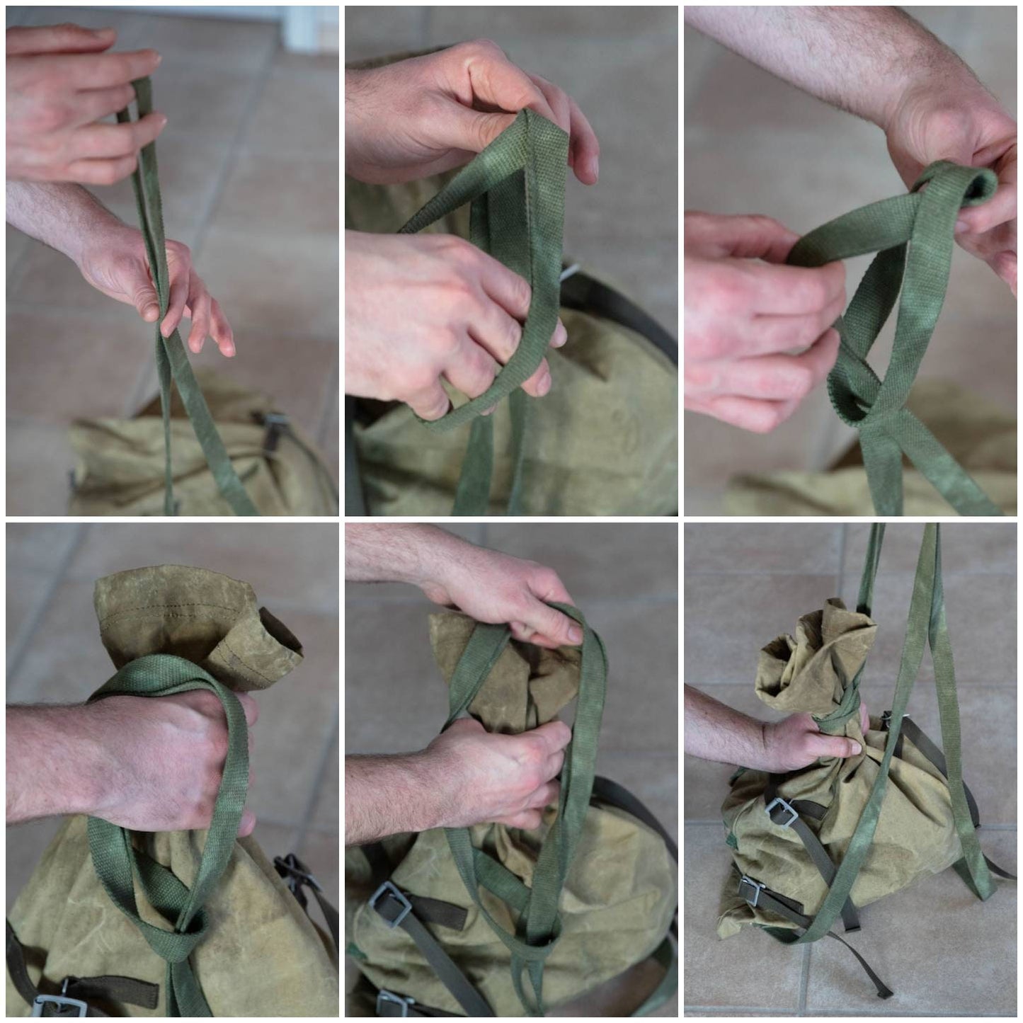 V-0115 Slim Veshmeshok / Daypack in Olive Drab canvas