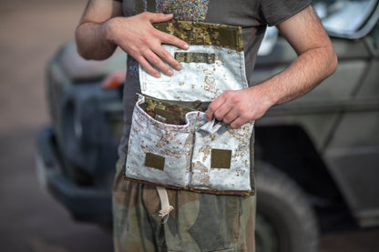 Claymore Satchel/ Small bandolier in PenCott® GreenZone™ and SnowDrift™