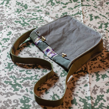 M-0114 Messenger Bag from Canvas and Tetris pattern