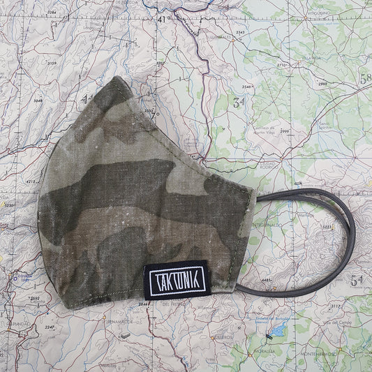 Face Mask - (TUR) "ERDL Leaf, brown" camouflage pattern
