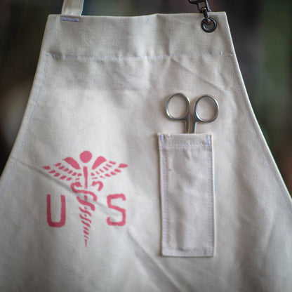 A-0030 Apron "M.A.S.H." II/II White Canvas