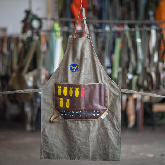 A-0032 Apron "US Army Air Force" from US WWII Shelter Half & Leather